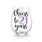 Cheers to Another Year Personalized Stemless Wine Glass