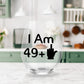 Personalized Funny Over the Hill Wine Glass for Birthdays