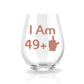 Personalized Funny Over the Hill Wine Glass for Birthdays