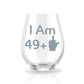 Personalized Funny Over the Hill Wine Glass for Birthdays