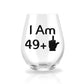 Personalized Funny Over the Hill Wine Glass for Birthdays