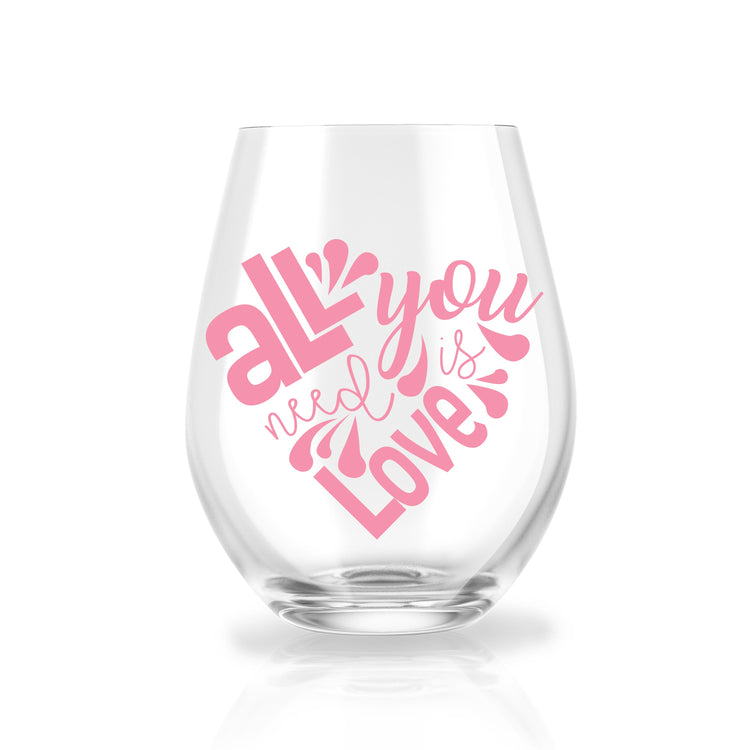 All You Need is Love (21 oz. Stemless Wine Glass)