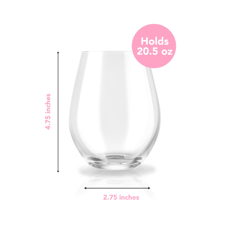 Auntie Reveal est. - Personalized Stemless Wine Glass