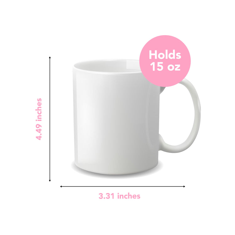 Ceramic Mug for Her with Name and Monogrammed Initial