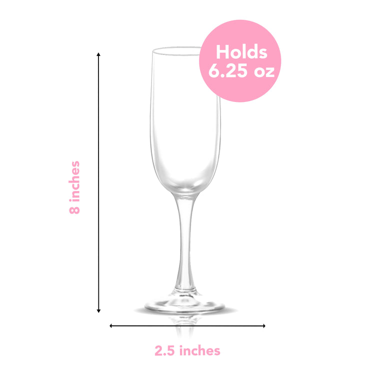 Personalized Name and Date Champagne Flute