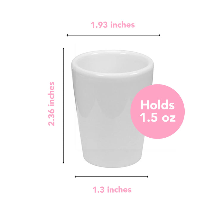 Personalized Bridesmaid Shot Glasses (1.5 oz. Ceramic)