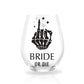 Personalized Bride or Die Stemless Wine Glass for Bachelorette Party