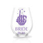 Personalized Bride or Die Stemless Wine Glass for Bachelorette Party