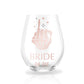 Personalized Bride or Die Stemless Wine Glass for Bachelorette Party