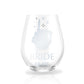 Personalized Bride or Die Stemless Wine Glass for Bachelorette Party