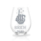 Personalized Bride or Die Stemless Wine Glass for Bachelorette Party