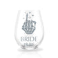 Personalized Bride or Die Stemless Wine Glass for Bachelorette Party