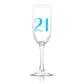 Personalized Birthday Age and Name Glass