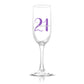 Personalized Birthday Age and Name Glass