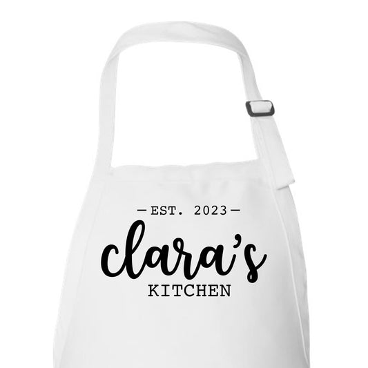 Custom Name and Est. Date Kitchen Apron