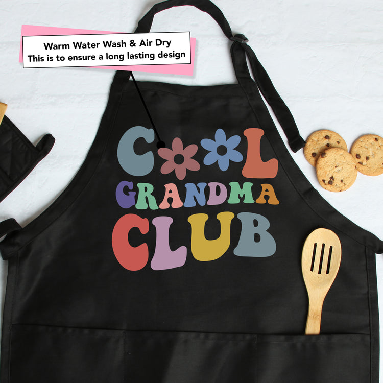 Cool Grandma Club Apron with Pockets