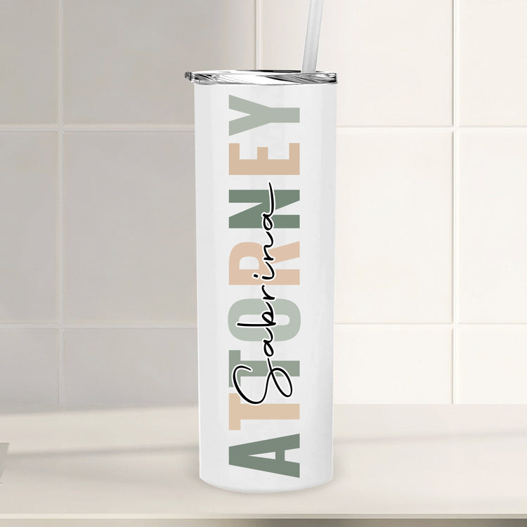 Personalized Water Tumbler for Attorney