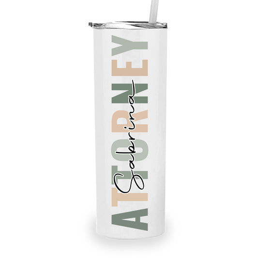 Personalized Water Tumbler for Attorney