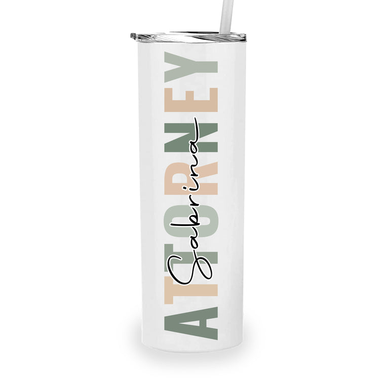 Personalized Water Tumbler for Attorney