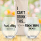 Pregnancy Announcement to Aunt and Uncle - Wine Glass Set