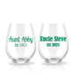 Pregnancy Announcement to Aunt and Uncle - Wine Glass Set