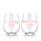 Pregnancy Announcement to Aunt and Uncle - Wine Glass Set