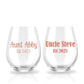 Pregnancy Announcement to Aunt and Uncle - Wine Glass Set