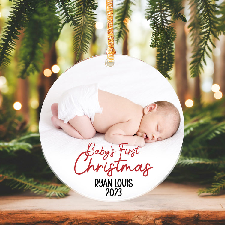 Baby's First Christmas Personalized Holiday Ornament