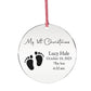 Baby's Footprint - Personalized First Christmas Ornament