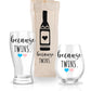 Because Twins Pregnancy Revel - Stemless Wine Glasses with Hearts