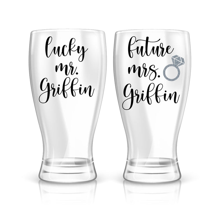 Future Mrs. & Lucky Mr. Glass Set