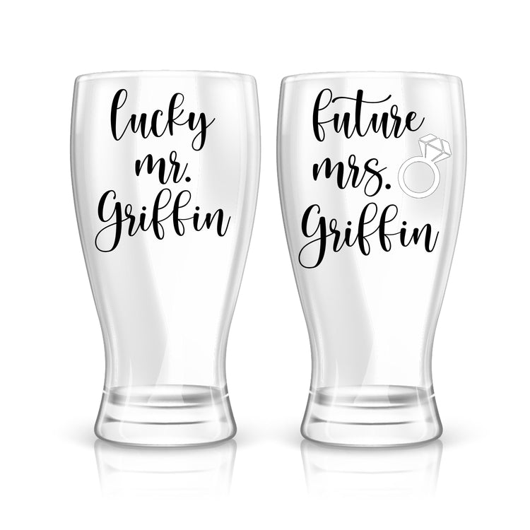 Future Mrs. & Lucky Mr. Glass Set