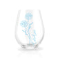 Custom Birth Flower and Name Stemless Wine Glass