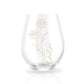 Custom Birth Flower and Name Stemless Wine Glass