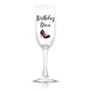 Personalized Birthday Diva Champagne Flute