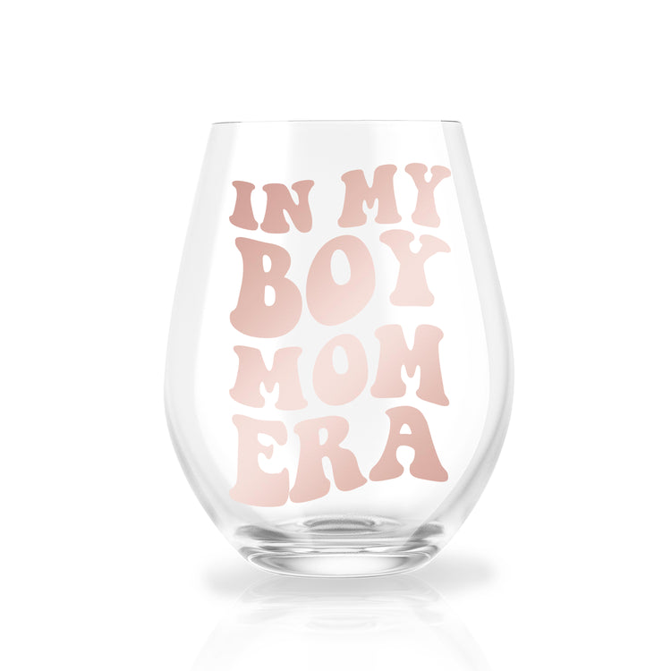 In My Girl/Boy Mom Era Wine Glass