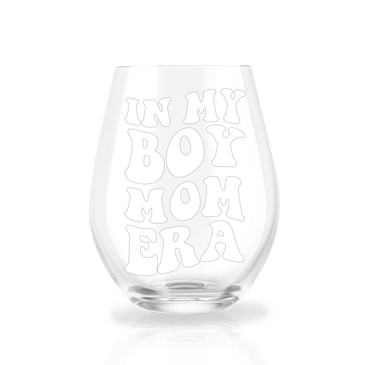 In My Girl/Boy Mom Era Wine Glass