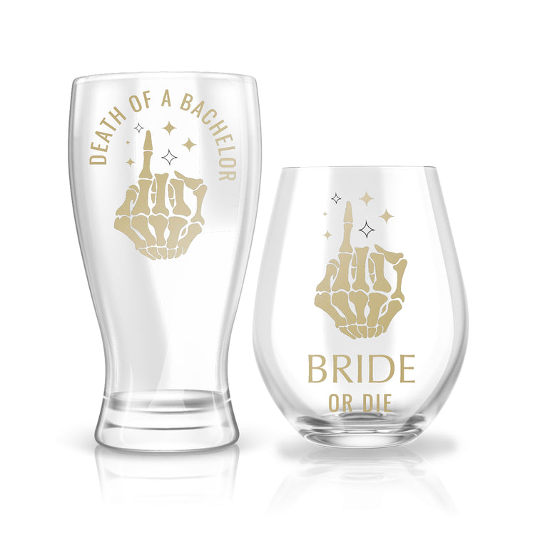 Custom Bride or Die & Death of a Bachelor Glasses