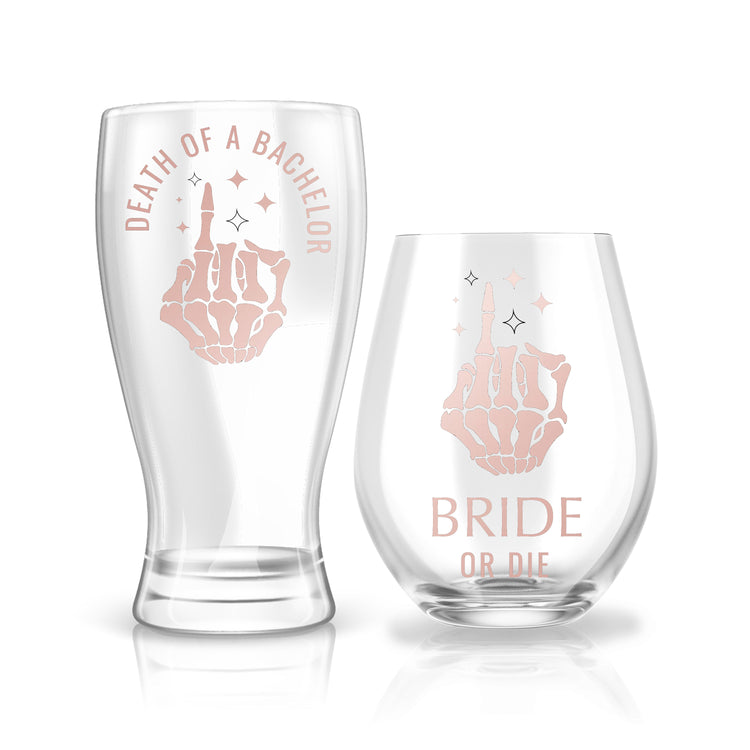 Custom Bride or Die & Death of a Bachelor Glasses