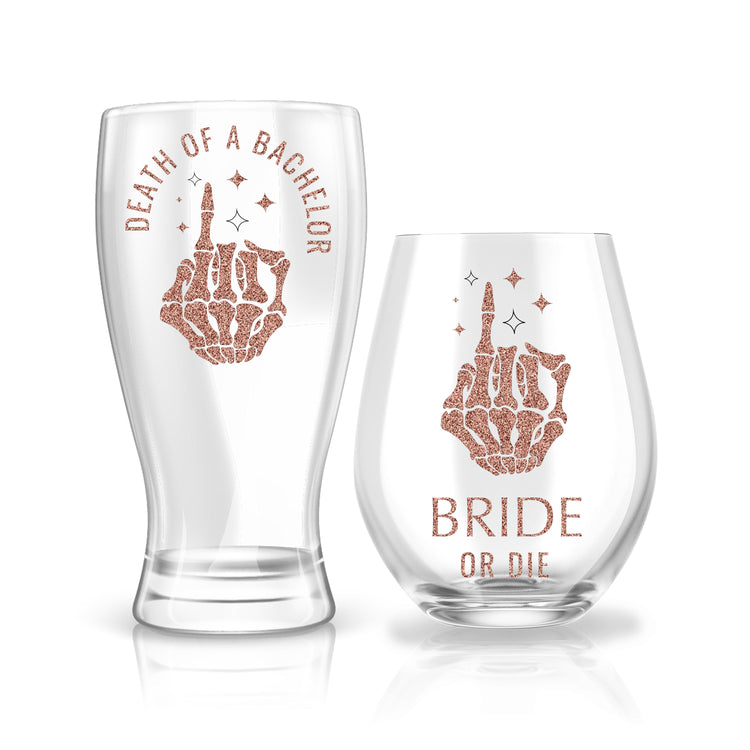 Custom Bride or Die & Death of a Bachelor Glasses