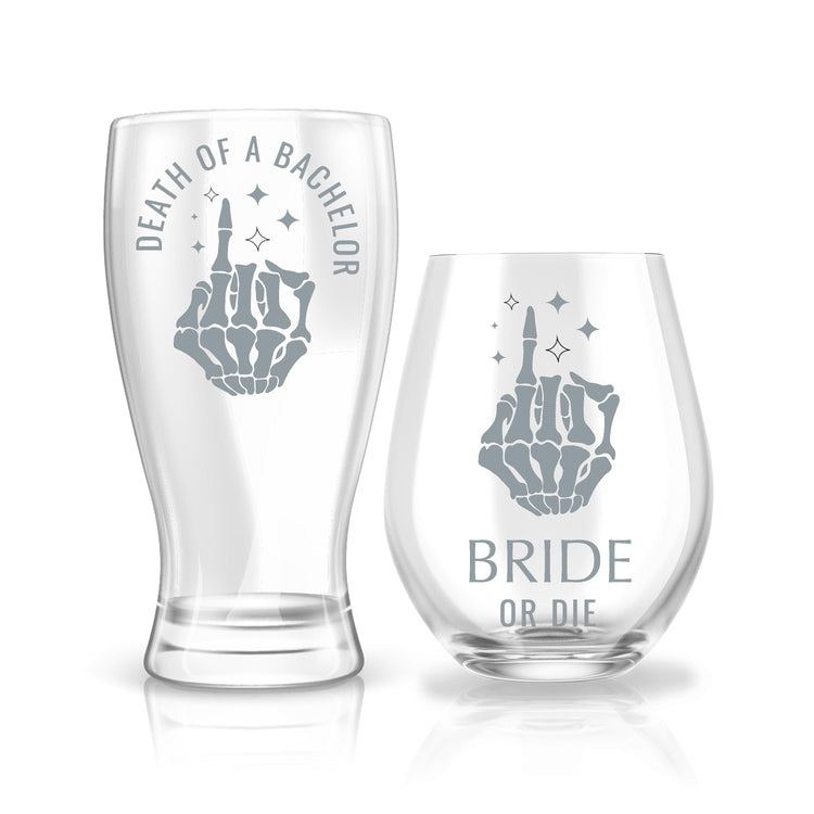 Custom Bride or Die & Death of a Bachelor Glasses