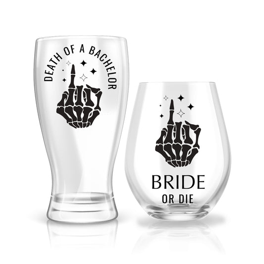 Custom Bride or Die & Death of a Bachelor Glasses