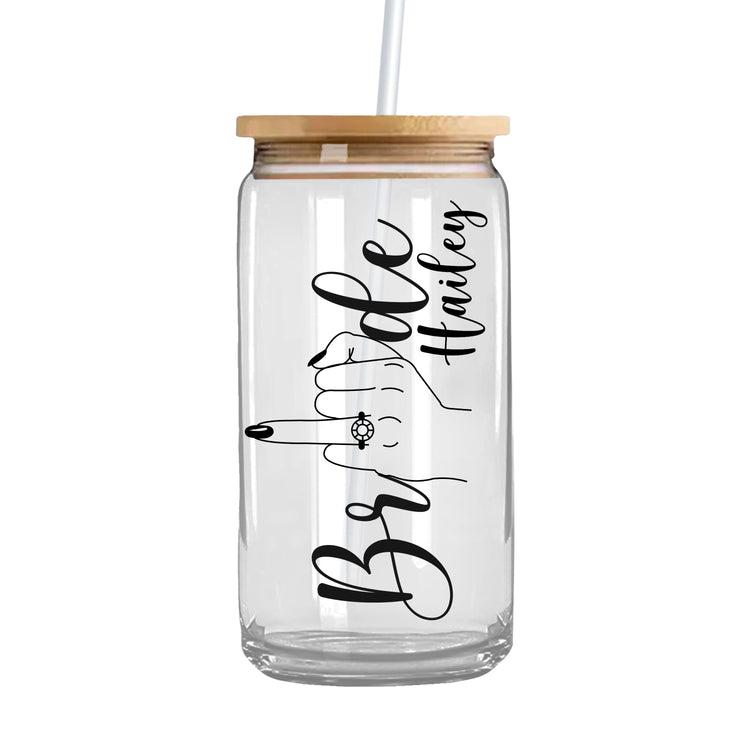 Ice Coffee Tumbler for the Bride with Ring Design