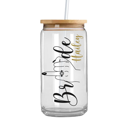 Ice Coffee Tumbler for the Bride with Ring Design