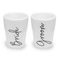 Wedding Shot Glasses for Bride and Groom