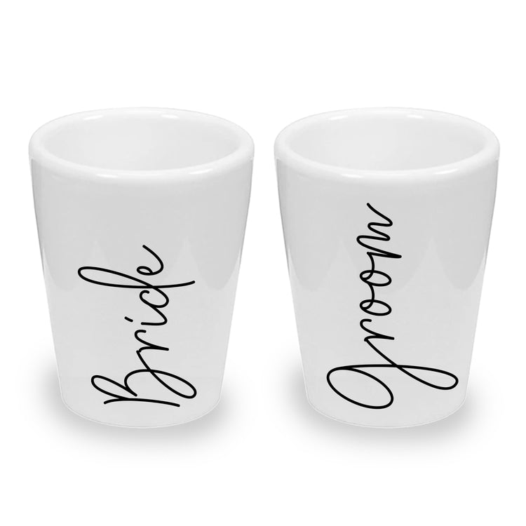 Wedding Shot Glasses for Bride and Groom