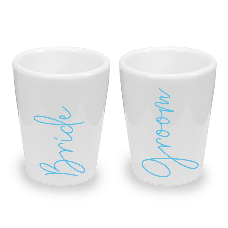 Wedding Shot Glasses for Bride and Groom