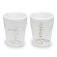 Wedding Shot Glasses for Bride and Groom