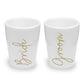 Wedding Shot Glasses for Bride and Groom