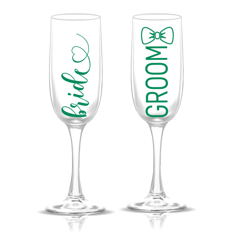 Bride and Groom Champagne Flutes